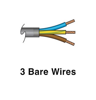 3 bare wires