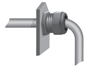 example of dome style strain relief/cable gland